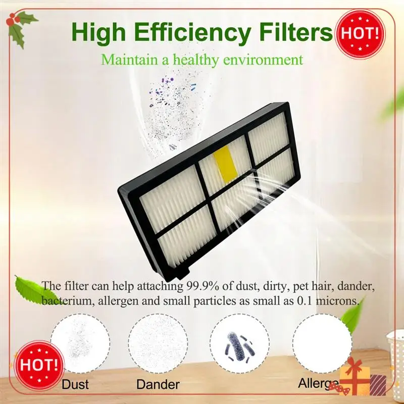 ABLE-For Irobot Roomba Accessories 860 865 866 870 871 980 960 966 981 أجزاء مكنسة كهربائية فرشاة تصفية