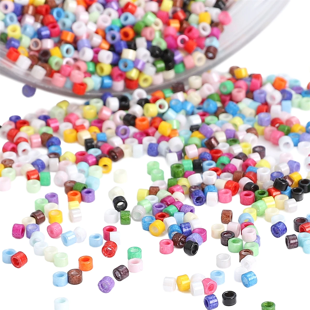 720-1940Pcs/Pack 1.6/2/2.5mm Round Glass Seed Beads Colorful Crystal Spacer Loose Beads For Jewelry Making Handmade DIY Findings