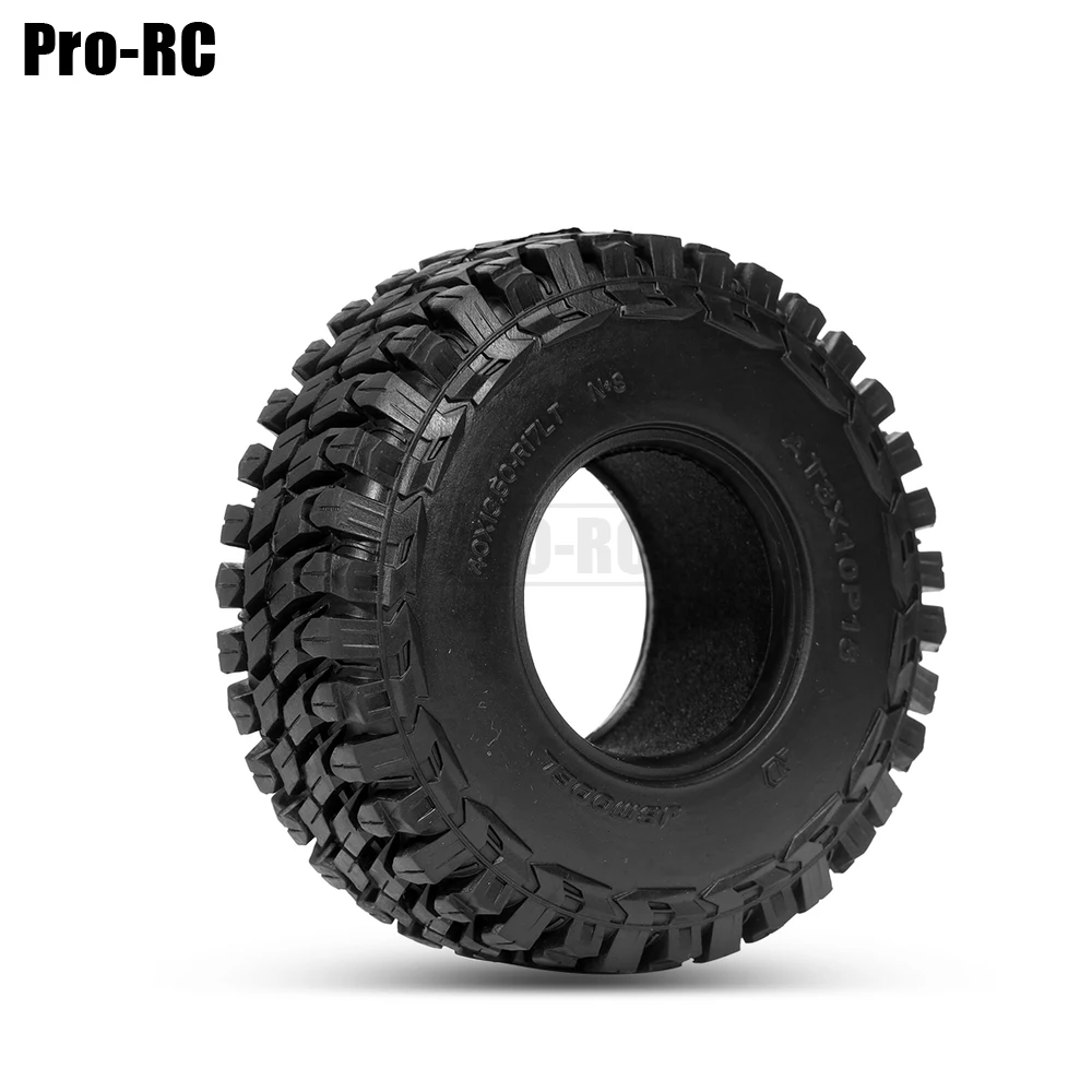 Pneus de roda de borracha para RC Crawler Car, 1:10 Axial SCX10 II, 90046, TF2, Tamiya, CC01, Traxxas, TRX4, TRX6, 1.9 ", 110mm, 4 peças