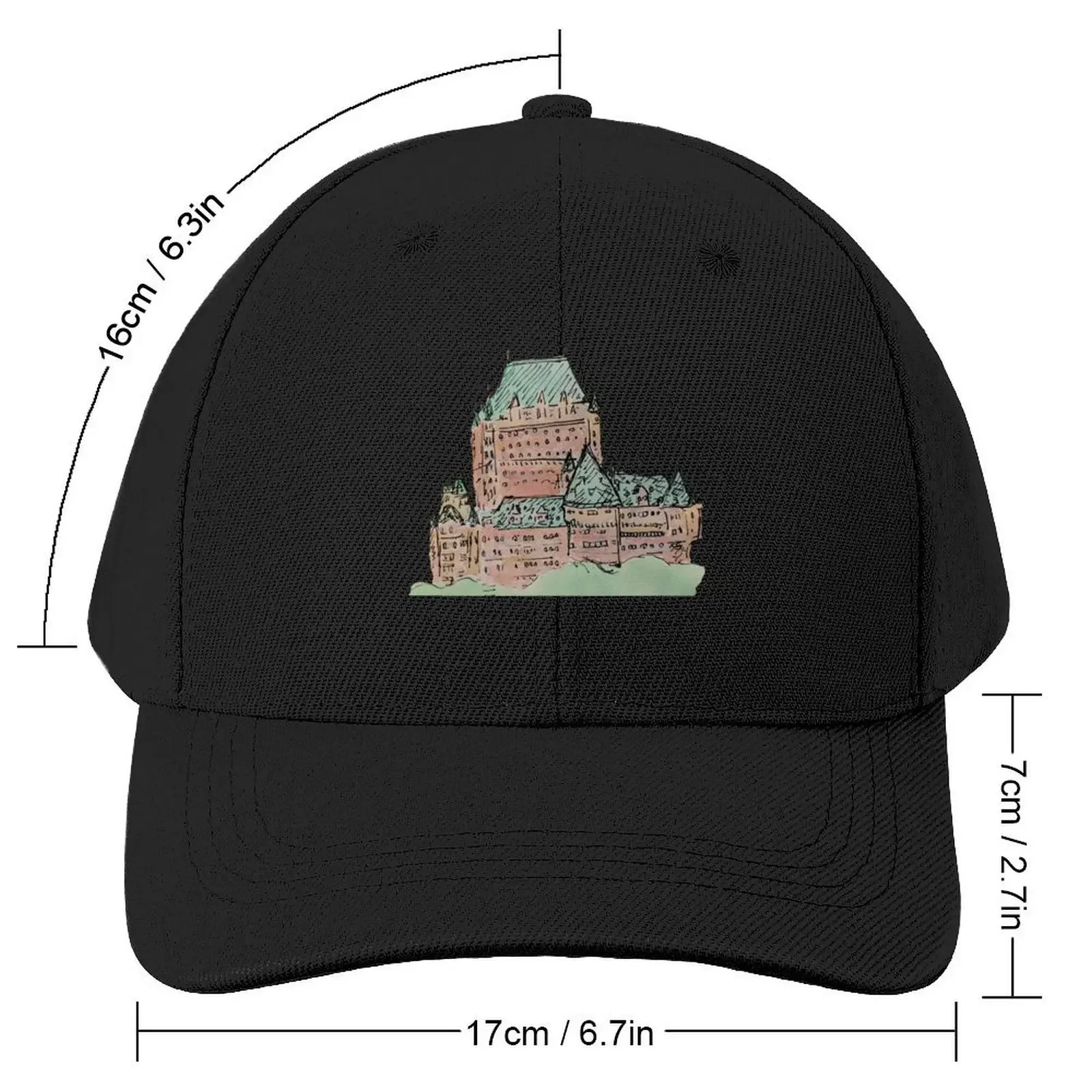 Le Chateau Frontenac Quebec City (watercolour) Baseball Cap birthday Bobble Hat fashionable Visor Hats For Men Women's