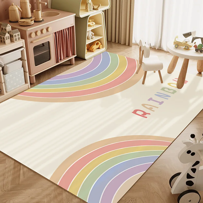 VIKAMA Modern Cartoon Carpet Non-Slip Living Room Bedroom Floor Mat Children's Room Reading Area Play Floor Mat Home Decor