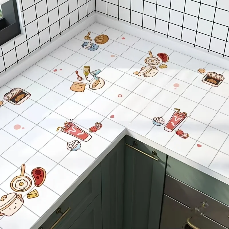 Kitchen Oil-Proof Sticker High Temperature Waterproof Moisture-Proof Cabinet Kitchen Stove Range Hood Tile Wall Sticker