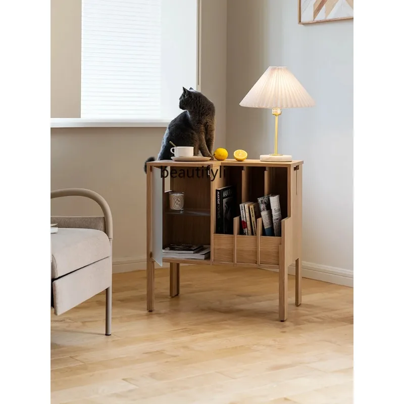 Living Room Bedroom Wall-Mounted Floor Partition Storage Solid Wood Daily Wall Cabinet K185