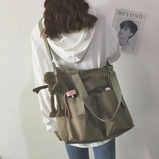 Korean Design Women Canvas buy Tote Bag, Nylon Waterproof Square Bag