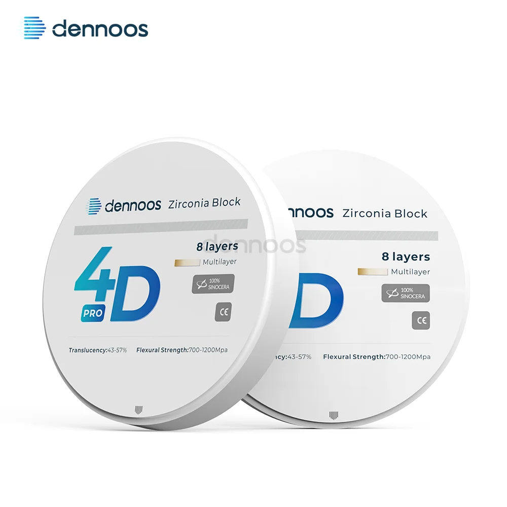 4D Pro Dental Multilayer Zirkonoxid-Block-Scheibe CAD/CAM Dental Labor Super Transluzent 98mm Bester Natürlicher Farbverlauf – Detail 10