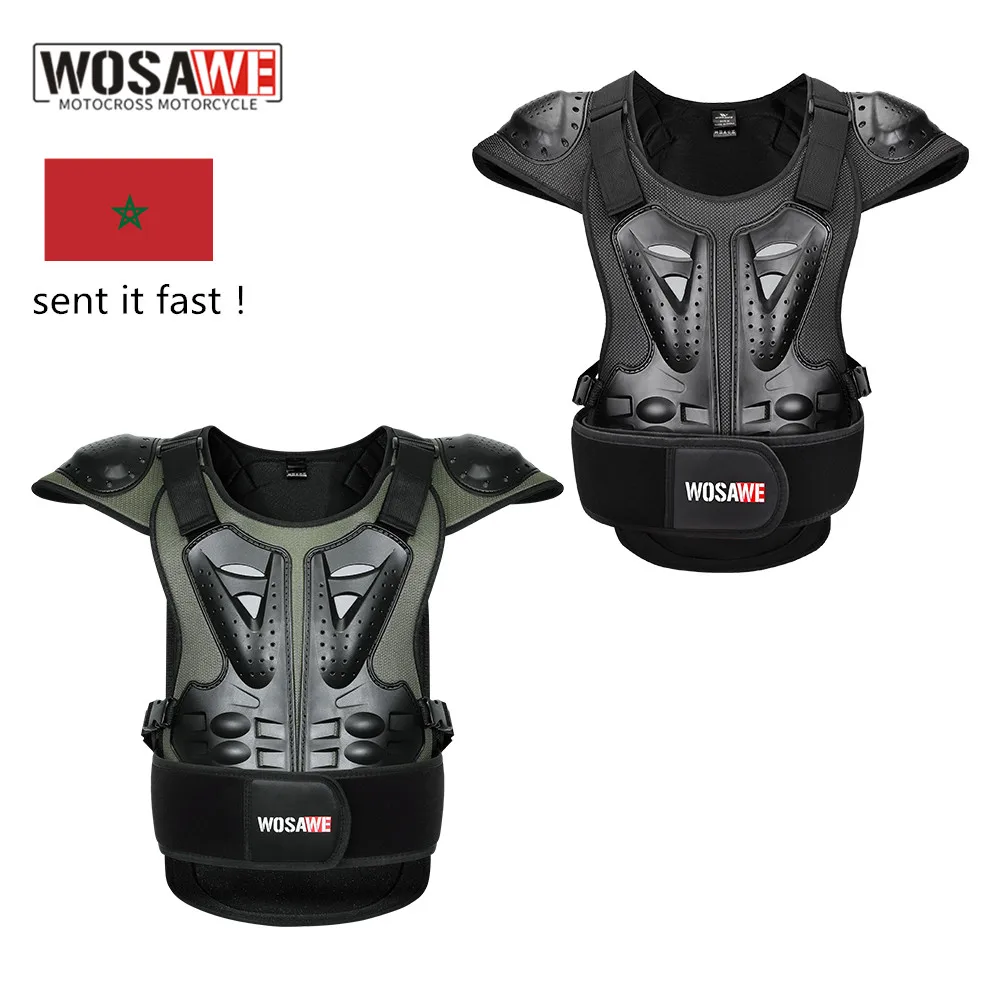 

WOSAWE Racing Motorcycle Armor Vest Body Snowboarding Jackets Body Protection Chest Vest Motorcycle Armor Vest Racing Adult