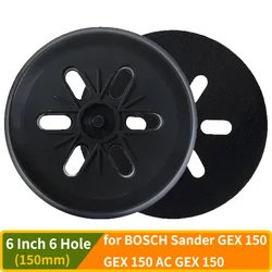 Placa de respaldo de almohadilla de lijado de gancho y bucle de 6 orificios de 150mm/6 pulgadas para lijadora BOSCH GEX 150 GEX 150 AC GEX 150 Turbo Rectificadora