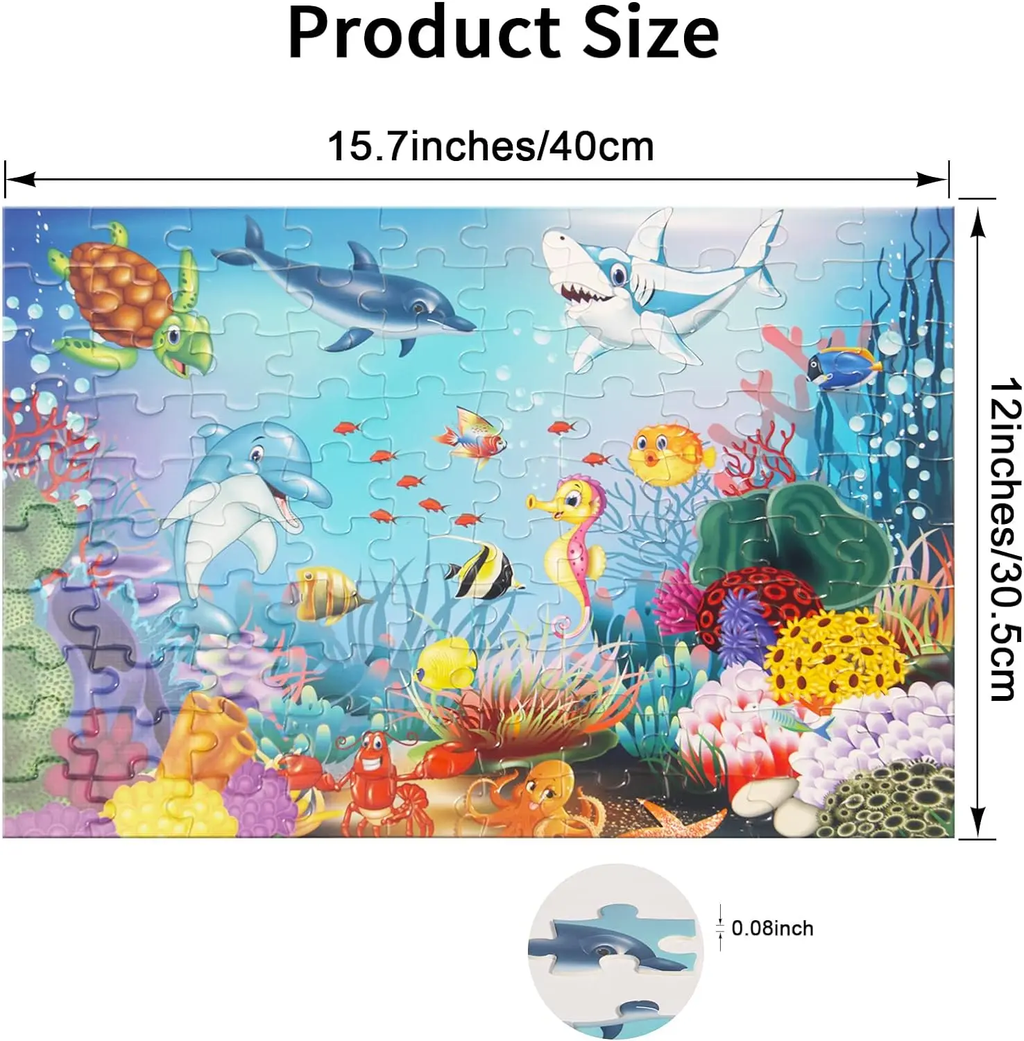 100 Pieces Animal Dinosaur Ocean Theme Jigsaw Puzzles, Toys Preschool, Gift For Birthday Christmas Halloween Thanksgiving