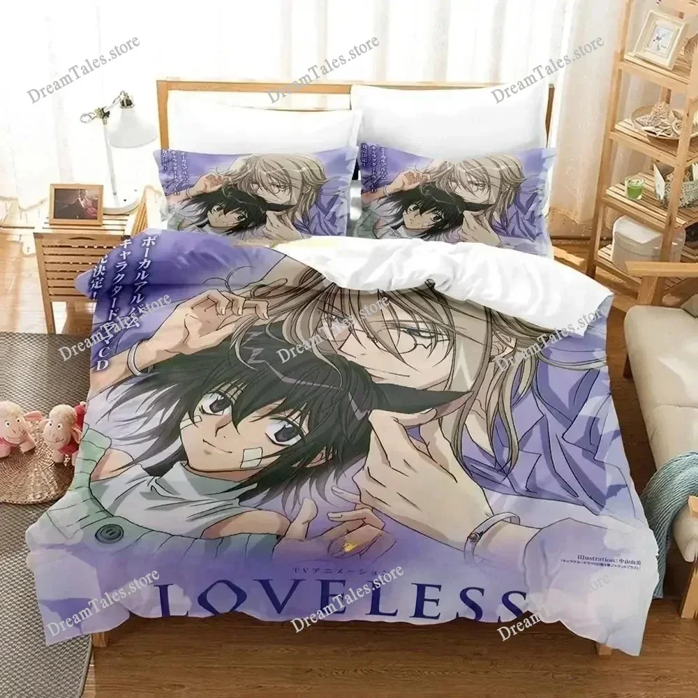 

Loveless Luxury Bedding Set Japan Anime Cartoon Duvet Cover Set Comforter Bedspread Linen Twin Single Size Printed Home Textile