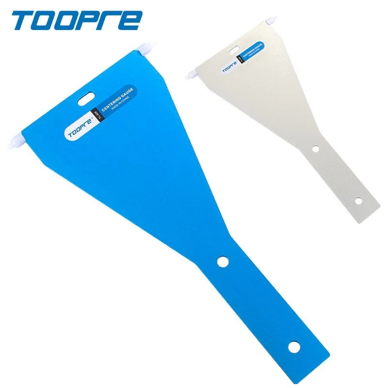 Toopre Tragbares Fahrrad-Korrekturinstrument Professionelles Fahrrad-Ausrichtungsmessgerät aus Aluminiumlegierung für MTB-Reparaturwerkzeug