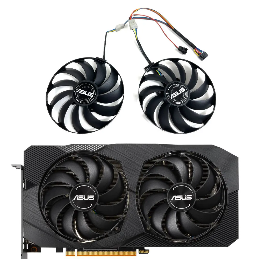 

2PCS/SET NEW T129215SU DUAL RX 5500XT EVO OC GPU FAN，For ASUS DUAL RX 5500XT-O8G-EVO Graphics card cooling fan