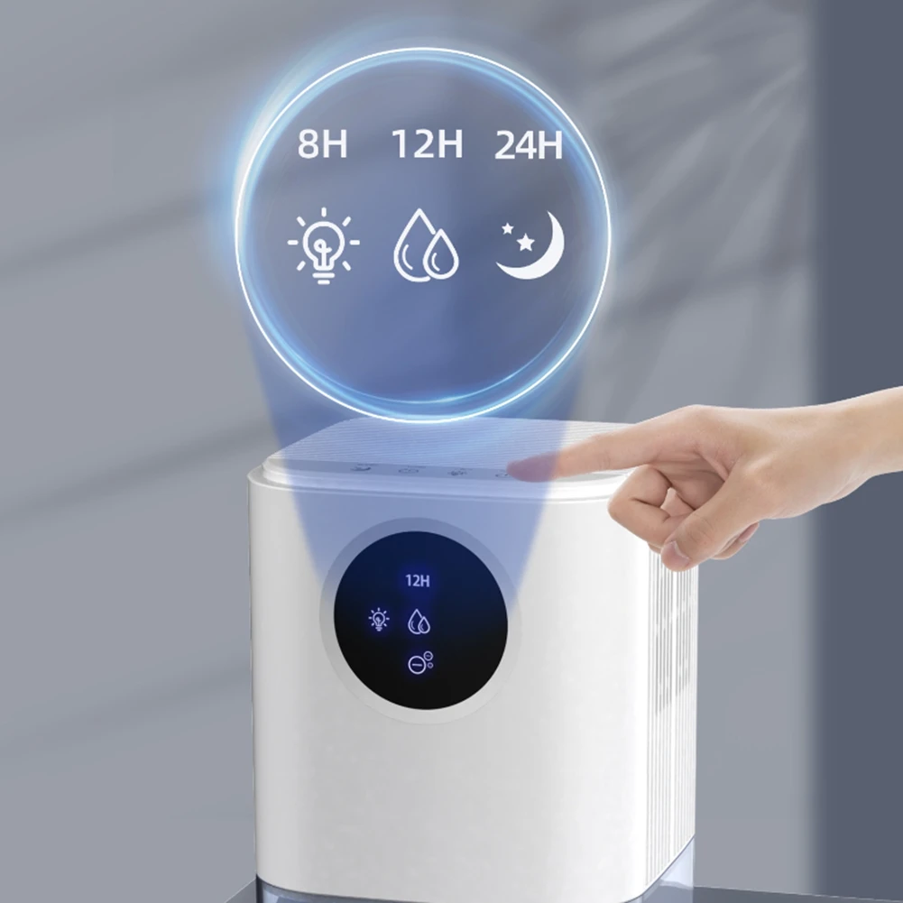 Deshumidificador inteligente clásico para el hogar, portátil, de gran capacidad, 1,7 l, adecuado para el sótano del baño, con sincronización y luces de colores, enchufe del Reino Unido