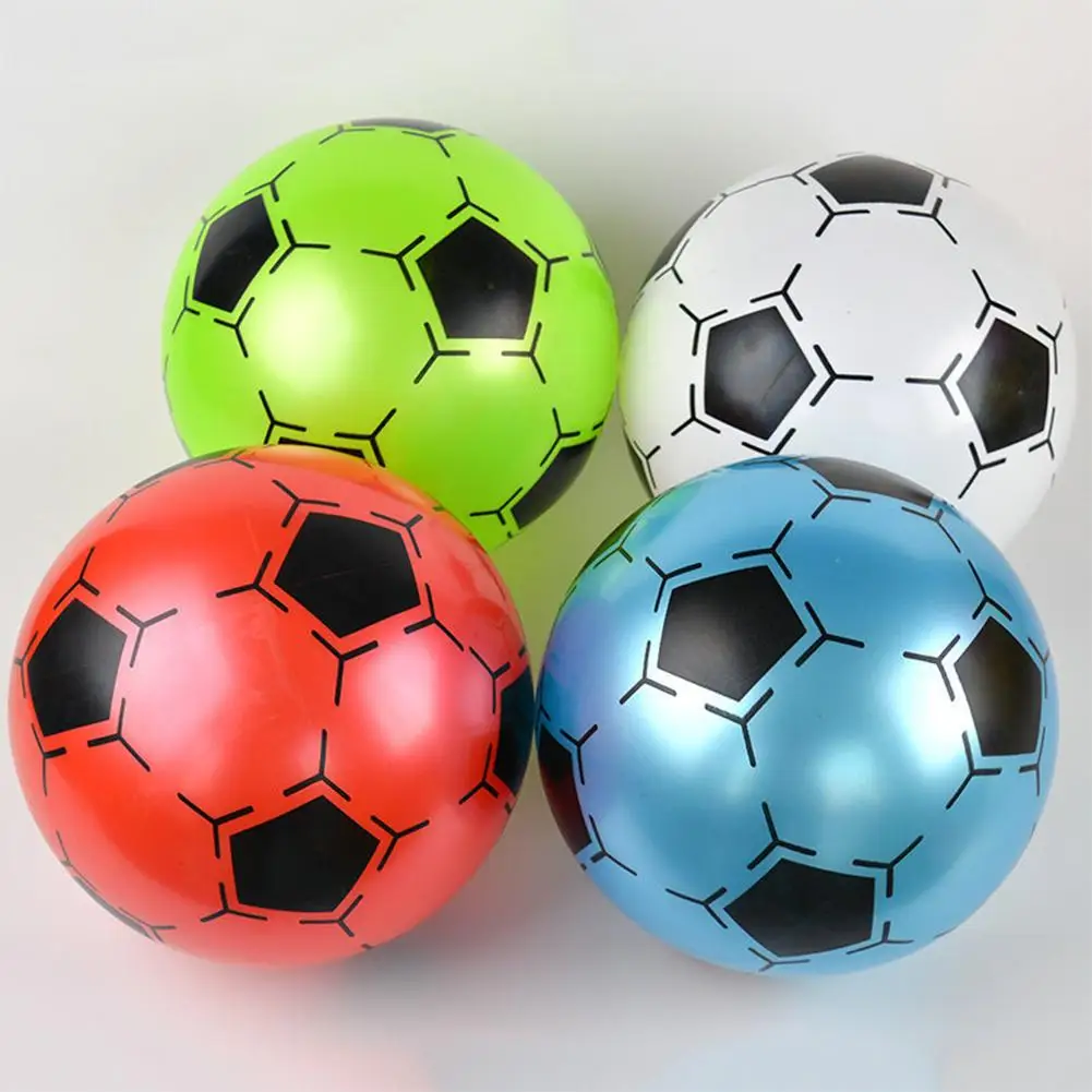 Children Inflatable Pvc Soccer Ball Toy Football Shape Bouncing Ball Gift For Kids Inflatable Toys Random Color