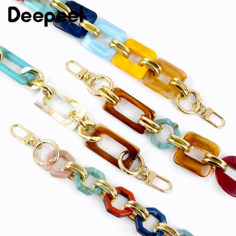 Deepeel 60cm Fashion Acrylic Color Bags Chain Strap Women High Quality Shoulder Straps Crossbody Bag Handbags Chains Accessories