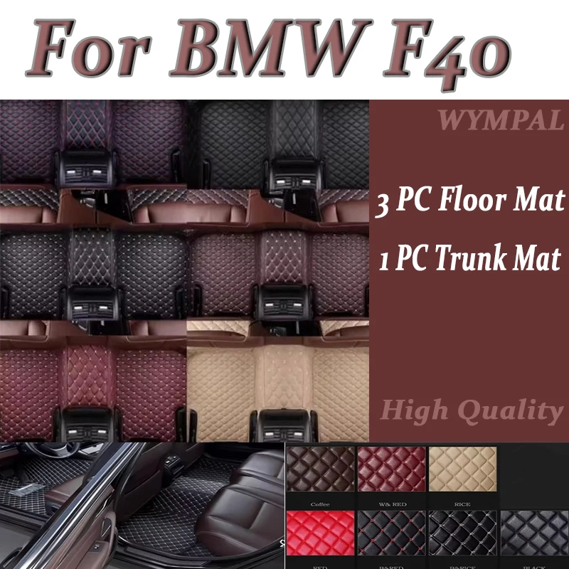 

Роскошные автомобильные коврики для BMW F40 2017 2018 2019 2020 2021, авто роскошные кожаные мужские и женские автомобильные коврики, полное покрытие на заказ, автомобильная промышленность