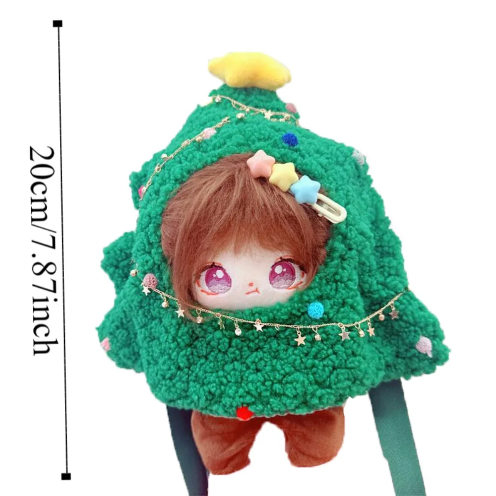 Albero di Natale 20CM Vestiti per bambole in cotone Peluche Crossbody Vestiti per bambole di pezza Vestito Vestito di ricambio Giocattoli di peluche Vestiti