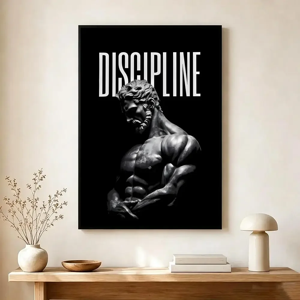 Fierce Historical Figure S-Spartan Warrior Poster Lightweight Self‑Adhesive PP Wall Decal for Living Room Bedroom Decor Gift