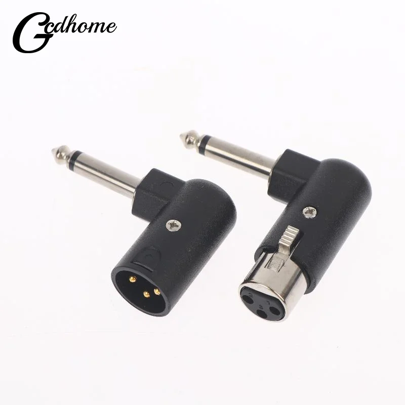 1/2Pcs XLR 3Pin Male Female To 6.35mm 1/4