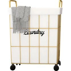 Fashion Light Luxury Household Laundry Hamper High-end Simple Toys Storage Basket Creative Multi-functional Bedside Cabinet