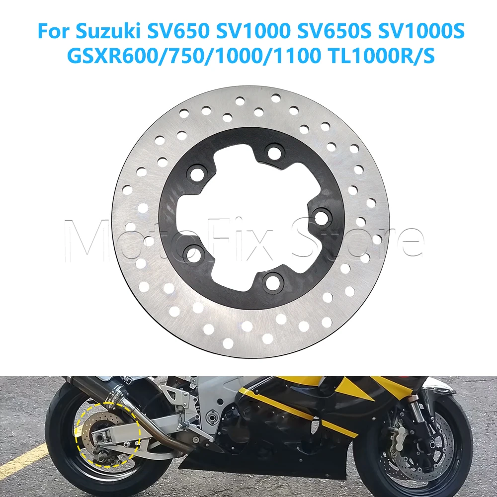 

220MM Motorcycle Rear Brake Disc Rotor For Suzuki SV650 SV650S SV1000 S GSXR600 GSXR750 GSXR 1000 1100 TL1000 R S 1996-2021