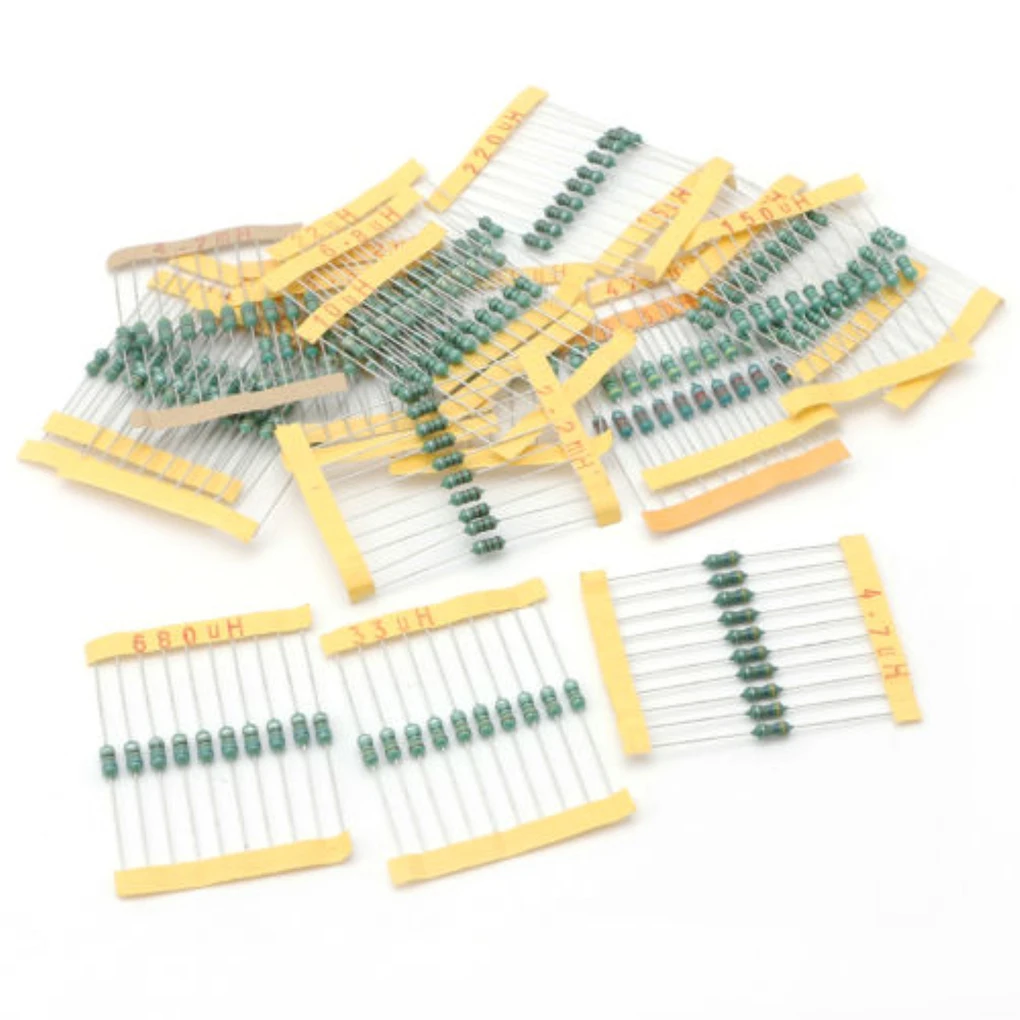 200pcs 20 Values 1/4W 0.25W 1% Metal Film Resistors Assorted Pack Kit Set Lot Resistors Assortment Kits Fixed capacitors