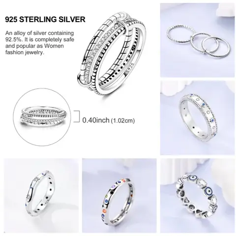 10 best sales 925 silverringar för kvinnor - №4