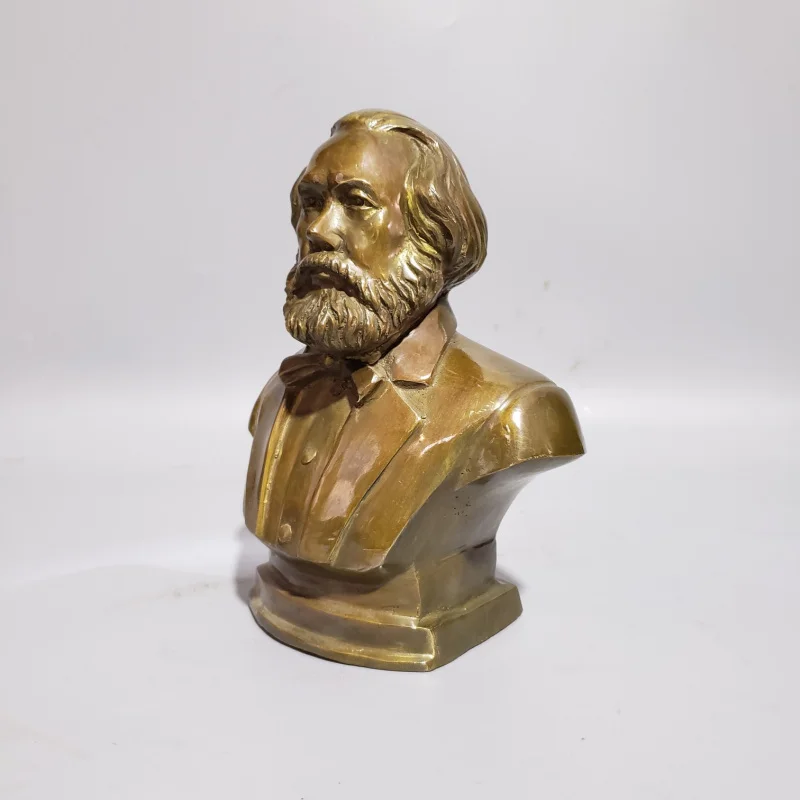 Pure Copper Marx Statue Bust Figure Statue Copper Sculpture Craft Display