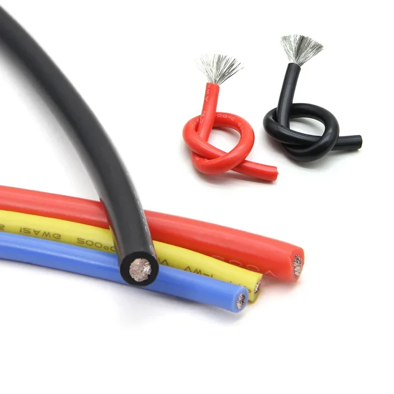 UL3135  30 28 26 24 22 20 18 16 14 12 10AWG Flexible Silicone WireHigh Temperature Resistant Tinned Copper Electric Cable 5/10M