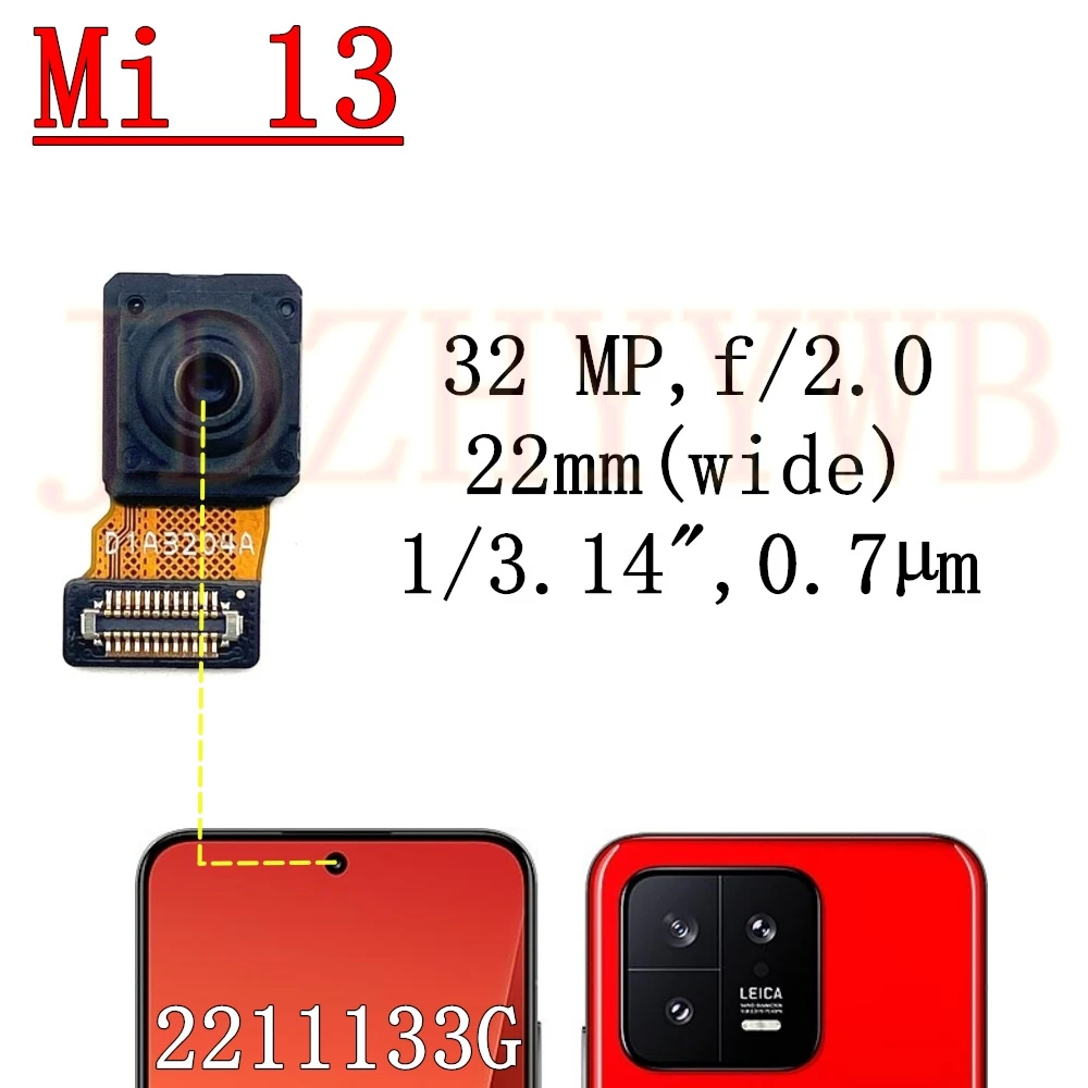 

Front Rear Camera For Xiaomi Mi 13 Mi13 Frontal Selfie Wide Back Facing Main Camera Module Flex Cable Replacement