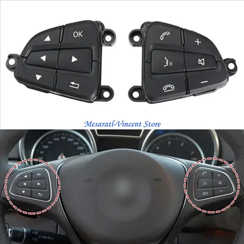 A70F Packung mit 2 ergonomischen Lenkrad-Bedientasten für W176 W246 W463 C117 X218 C218 X156 C292. Bequemer und – Detail 2