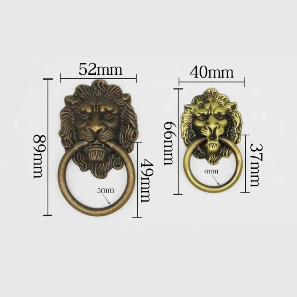 New Antique Lion Head Door Handle Decorative Pull Home Hardware Door Knob Zinc Alloy Multifunctional Drawer Knobs