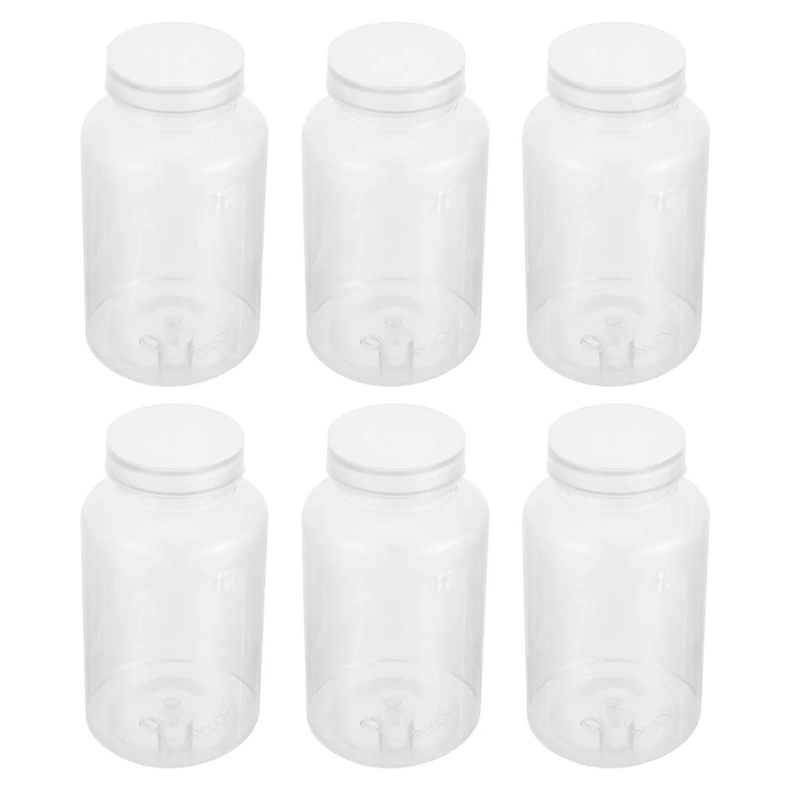 6Pcs 500Ml Safe Strong Plastic Bottles Transparent Portable Drink Bottles with Sealed Lids Ideal for Daily Use Family Sharing