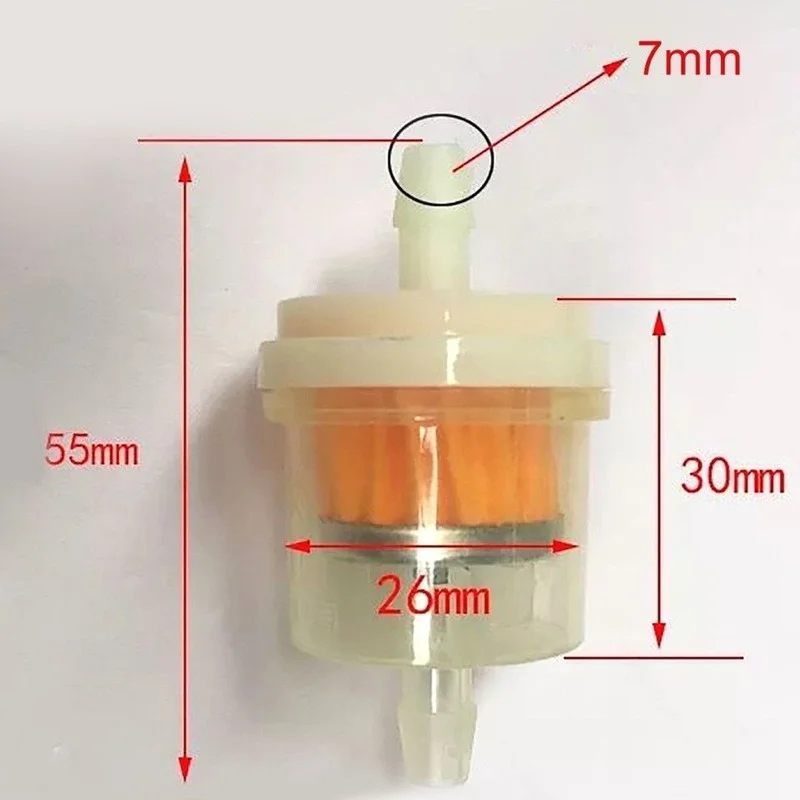 10 Pcs Fuel Filter for Lawn Mower Motorcycle 4-stroke Engine