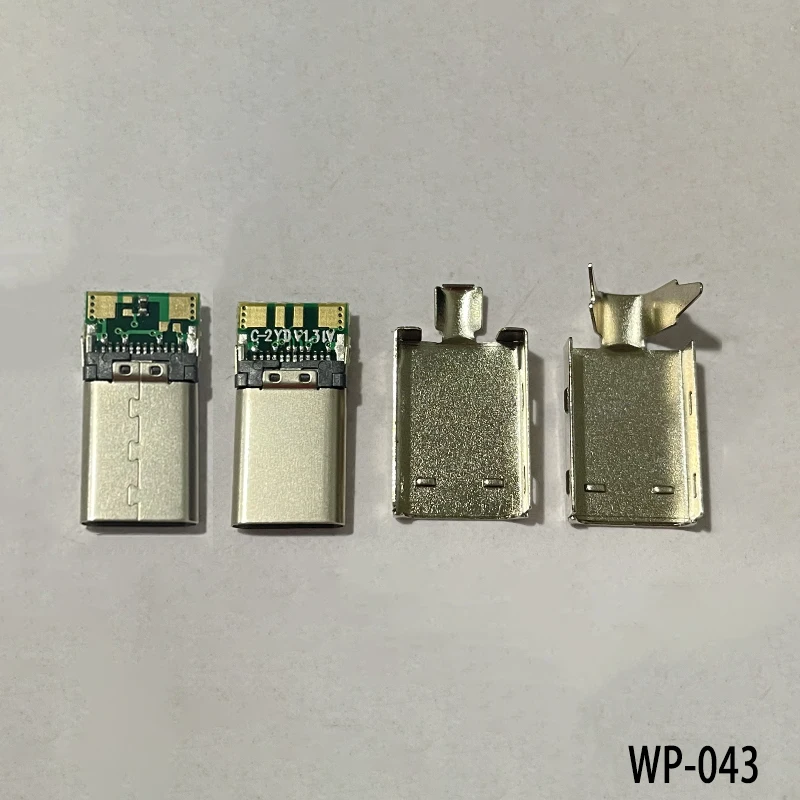 1-5PCS 24P Männlichen USB 3,1 Typ C Jack Ladestecker Schweißen USB-C 3 In 1 große Strom Stecker Mit Metall Fall Abdeckung Solder – Detail 7
