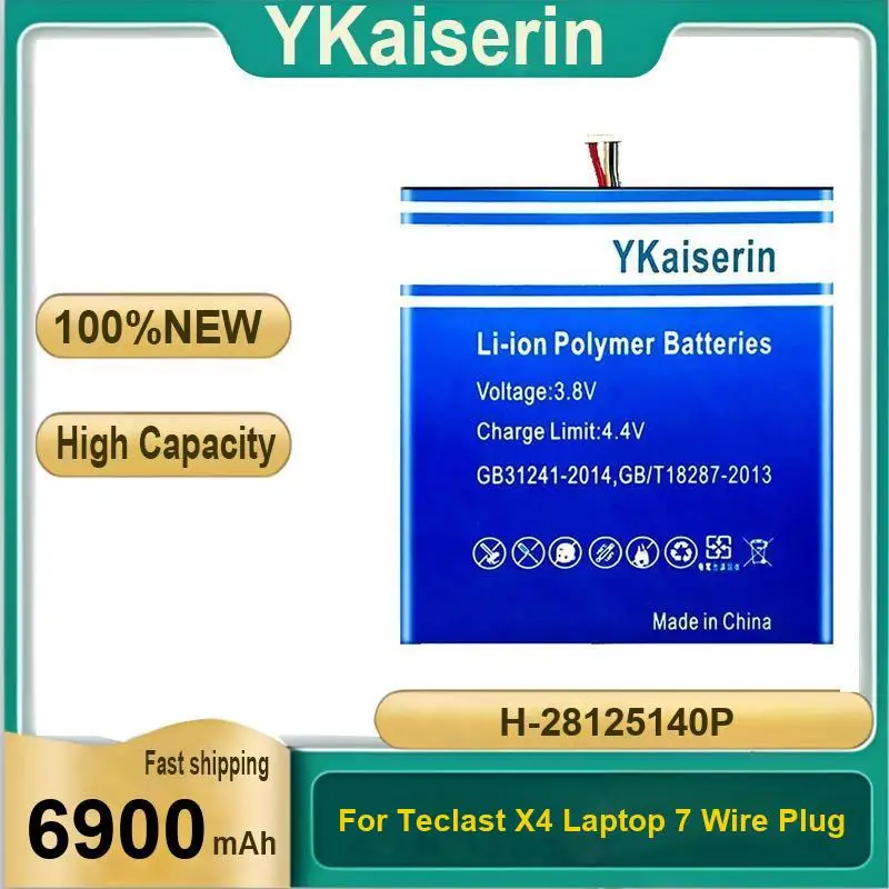 

Аккумулятор для ноутбука, хорошая низкотемпературная батарея для Teclast X4, планшетного ПК, 7-проводная вилка H-28125140P, 6900 мАч