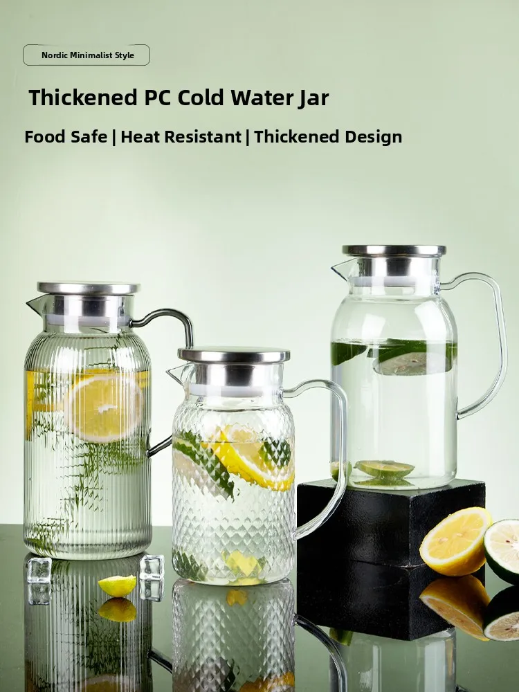 Acrylic Plastic Cold Water Pot Large Capaci Heat Resistant Restaurant Special Beverage Punch Pot Nordic Sle Pure Color