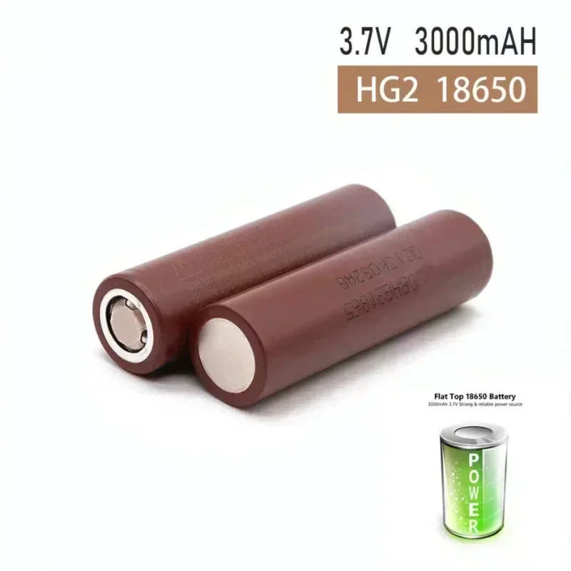 2026 New HG2 18650 3000mAh Battery 3.7V 20A High Discharge Rechargeable for Drone Power