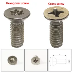 4pcs M6*14 Brake Rotor Mounting Screw Set Replace 93600060140h For Acura Honda.Hexagonal Screws And Cross Screws