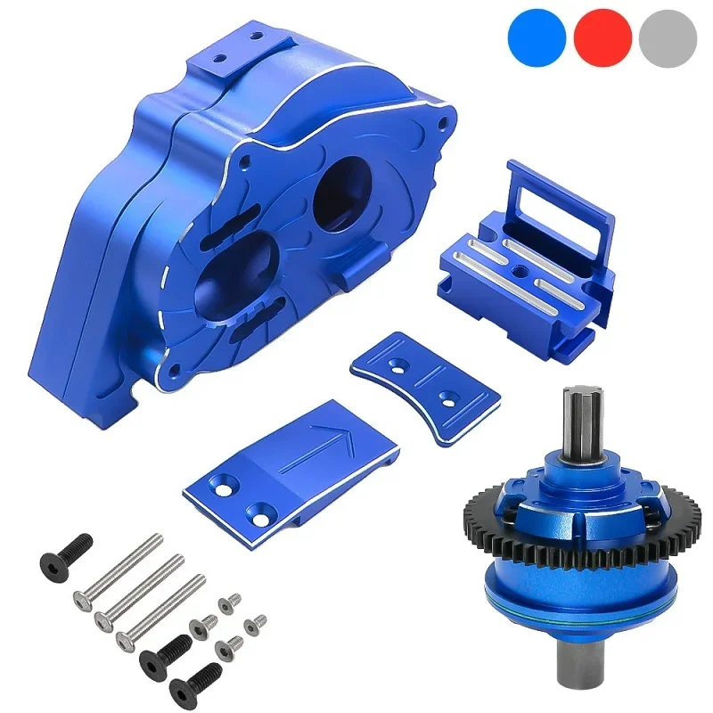 Metal Center Gearbox and Differential Set for Arrma 1/10 Kraton Outcast 4S V2 BLX 1/8 Mojave 4S BLX Upgrade Parts Accessories