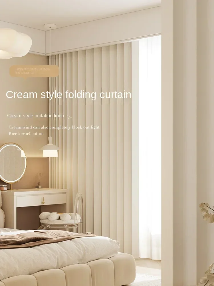 

Hot sales Folding Curtain Shading Bay Window Punch-Free Installation Bedroom Curtain Rod a Set of Balcony Light Shade