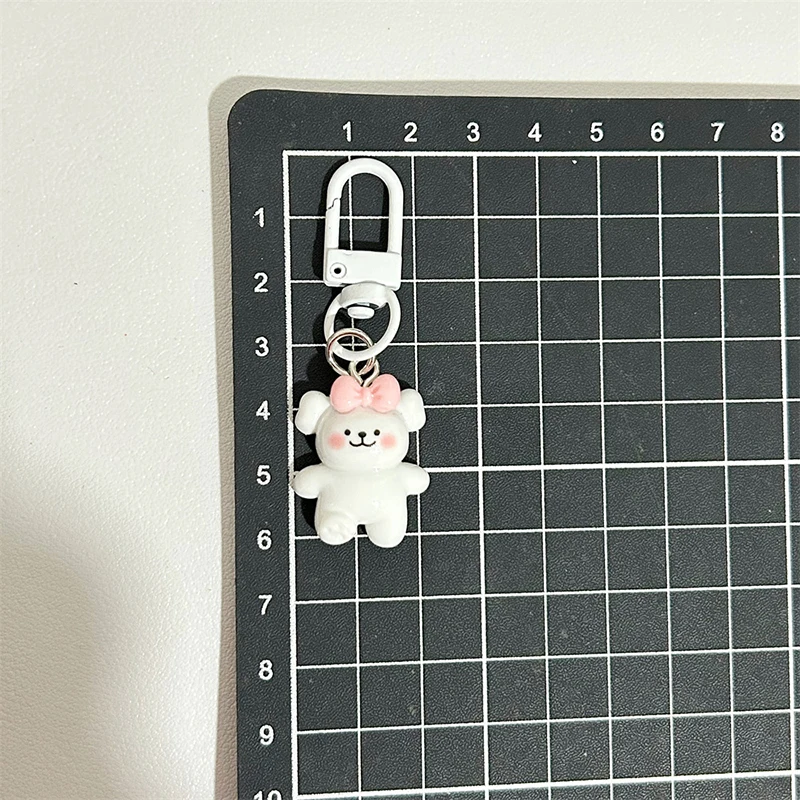 Lovely Cartoon Puppy Keyring para Meninas, Cute Dog Keychain, Kawaii Chaveiro, Saco Pingente, Mochila Decoração Presentes, Mochila Pingente