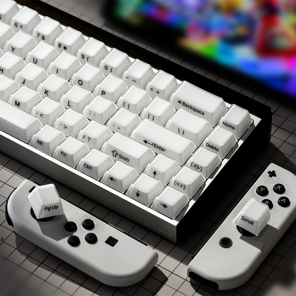 

XVX Velvet Crystal Jelly Keycaps Frosted Matte Side Print Cherry Profile for 61/68/75/84/87 Mechanical Keyboards 100 Keys