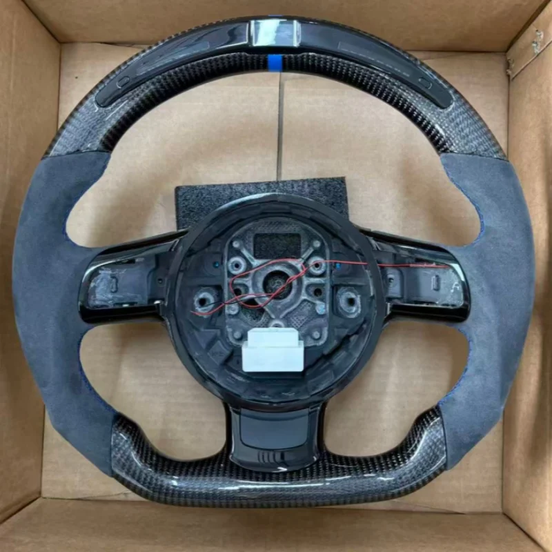 

LED Steering Wheel for Audi B8 TTRS C6 C7 S7 S4 8P A4 B8.5 B9 A4 B6 A5 S3 8v A6 C8 A3 A5 B8 8V Suede Leather Steering Wheel