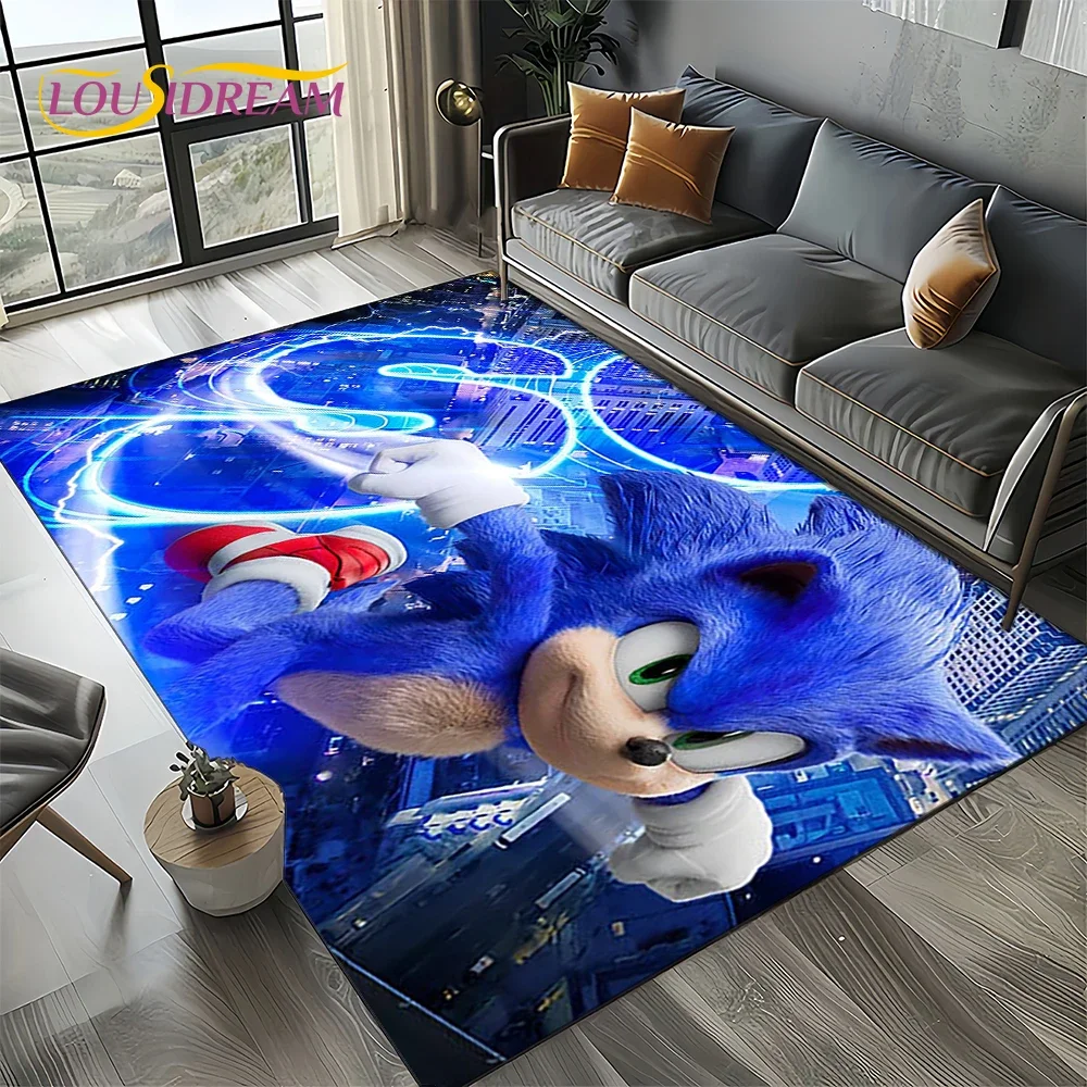 

3D 27 Style S0NIC Cartoon Game Carpet Rug for Bedroom Living Room Home Sofa Decoration,kid Game Large Decor Floor Mat Gift