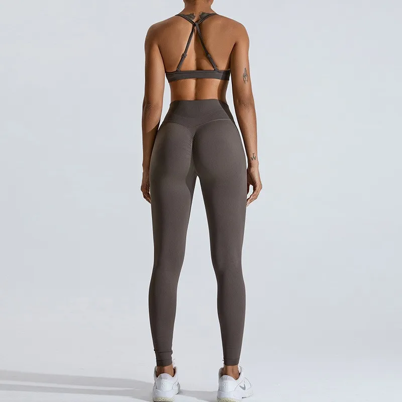 Gym Clothes Women Yoga Set 2 PCS Activewear Sports Bra Seamless High Waist Leggings Women's Tracksuit Sportswear Fitness Suit