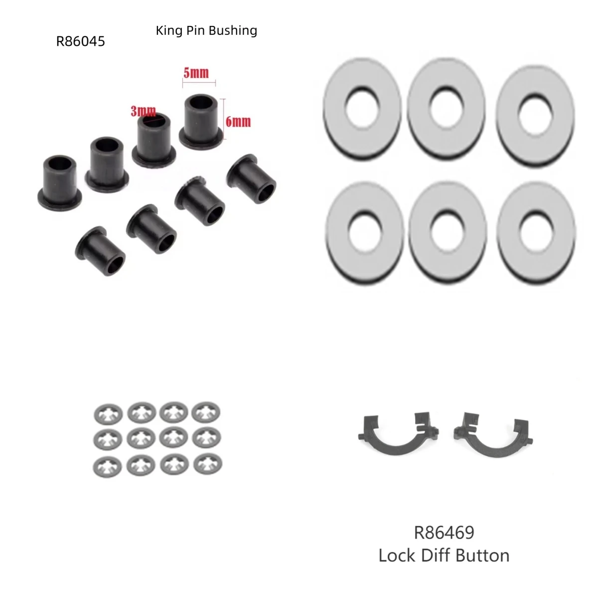 RGT Accessories R86045 R86537 R86768 R86469 for Pathfinder EX86190 EX86130 EX86150 EX86170/PRO EX86160 1/10 RC Model Car