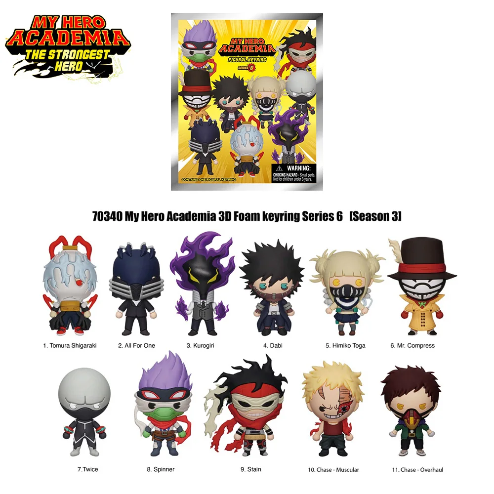 My Hero Academia 3D PVC Figuur Sleutelhanger Blind Bag Mystery Box Anime Chibi Cartoon Pop Sleutelhanger Hanger Rugzak Charm Cadeau