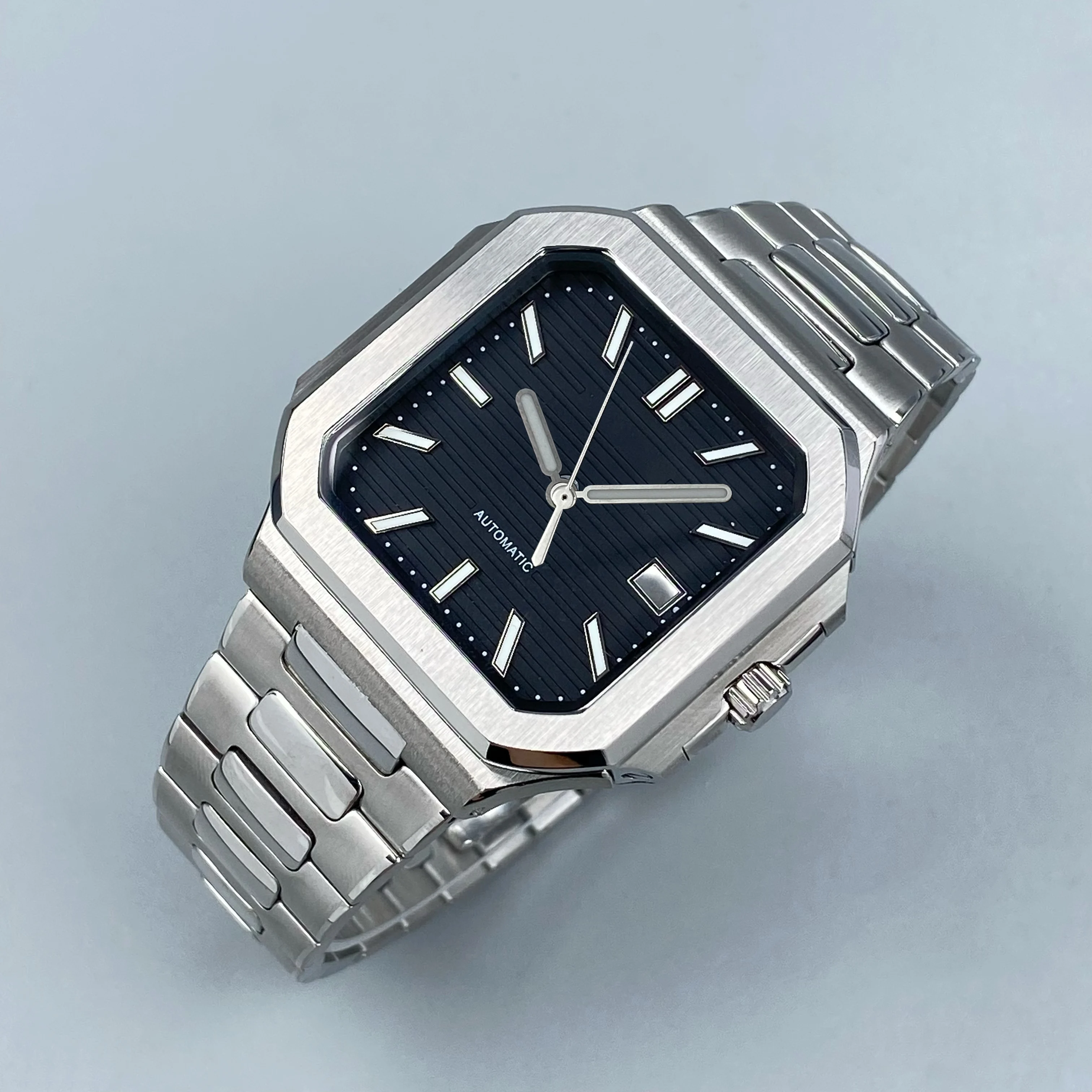 Nowa kwadratowa koperta zegarka 37,5 mm do części PP CUBITUS Zamiennik dla akcesoriów Seiko NH35/NH36 Ruchy pasują do tarczy 29,5 mm