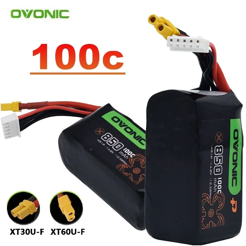 

Upgrade 100C 4s 850mAh 14.8V LIPO Battery For RC Helicopter Quadcopter FPV Racing Drone Parts 4S BATTERY With XT30/XT60 Plug