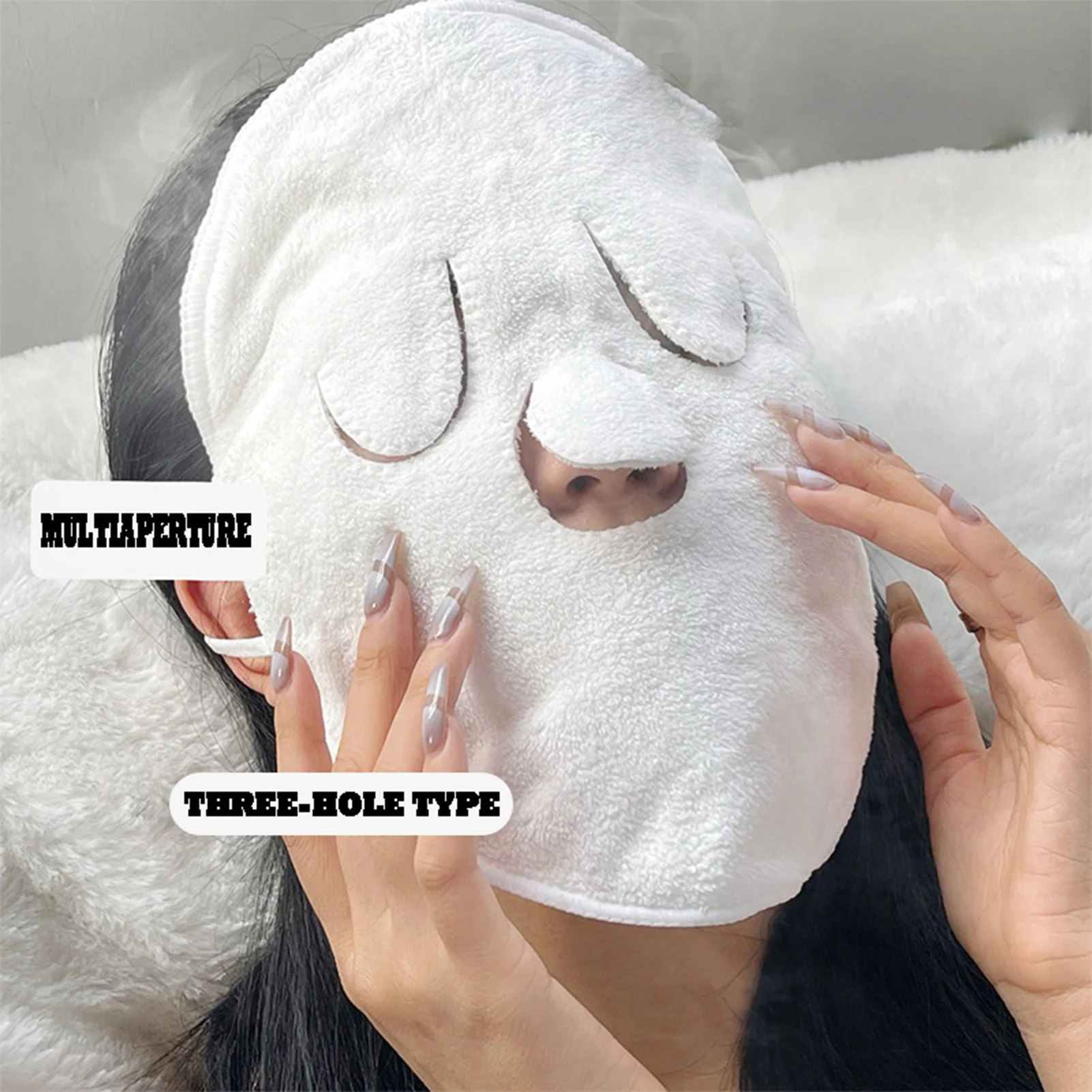 

Hot/Cold Compress Ear-Mounted Towel Skin Care Moisturizing Mask Towel Skin Care Products купальник женский Beach Towel Playa